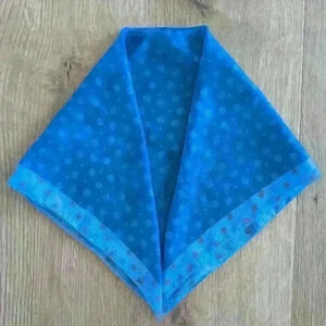 Vintage Symphony Scarf Made in Italy Blue and Red Floral Scarf